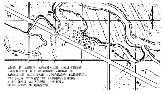明治27年の下帯広村の地図