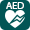 バリアフリーアイコン：AED