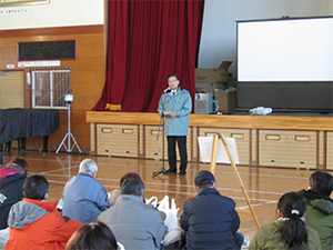 写真：冬季防災訓練開会式の様子