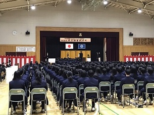 写真：帯広南商業高等学校　卒業式の様子