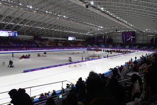 写真：平昌五輪　スピードスケート場の様子