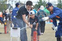 写真：消火訓練の様子