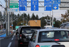 写真：5学年「交通と環境のお話」　渋滞の様子