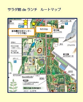 地図：サラダ館deランチ　ルートマップ