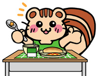 イラスト：学校給食 キャラクターオビリー