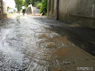 写真：道路が浸水した様子