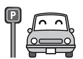 イラスト：パーキングに停めた車