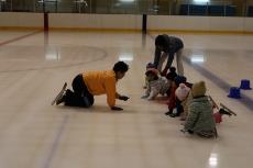 写真：親子スピードスケート教室の様子1