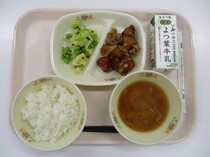 写真：9月3日中学校献立
