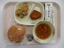 写真：10月25日中学校献立