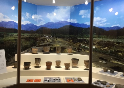 八千代A遺跡出土品展示の様子