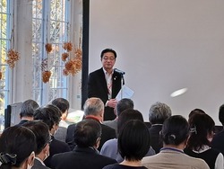 写真:ドリームマップ会議で挨拶する市長