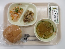 写真:5月13日中学校献立