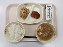 写真:5月24日中学校献立