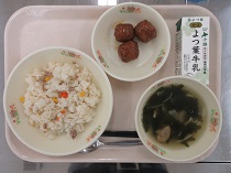 写真:5月31日中学校献立