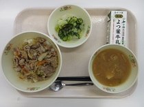写真:6月19日中学校献立