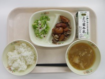 写真:6月25日中学校献立