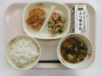 写真:6月26日中学校献立