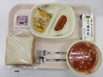 写真:7月8日中学校献立