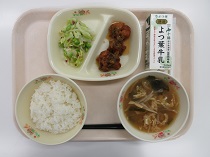 写真:7月17日中学校献立