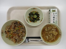 写真:7月19日中学校献立