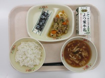 写真:9月3日中学校献立