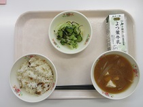 写真:9月6日中学校献立