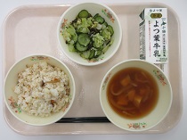 写真:9月9日中学校献立