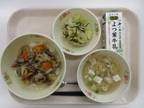 写真:9月11日中学校献立