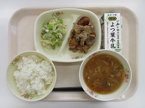 写真:9月25日中学校献立