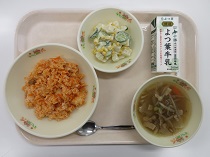 写真:10月9日中学校献立