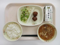 写真:10月22日中学校献立