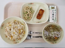写真:11月29日中学校献立
