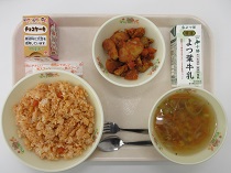 写真:12月24日中学校献立