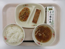 写真:1月22日中学校献立