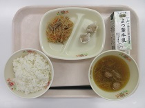 写真:2月14日中学校献立