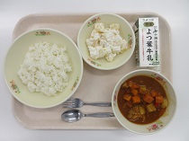 写真:2月18日中学校献立