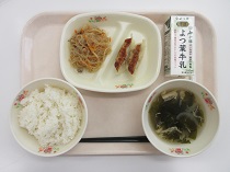写真:3月18日中学校献立