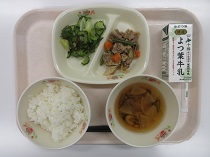 写真:5月20日中学校献立
