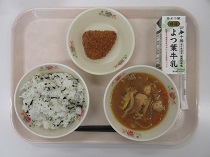 写真:6月18日中学校献立