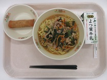 写真:6月19日中学校献立