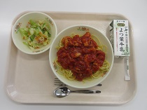 写真:6月26日中学校献立