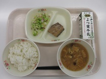写真:7月8日中学校献立