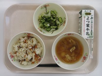 写真:7月18日中学校献立
