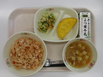 写真:7月22日中学校献立