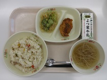 写真:7月23日中学校献立