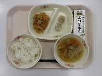 写真:8月29日中学校献立