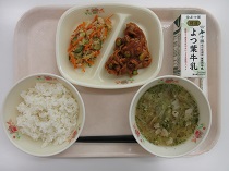 写真:9月30日中学校献立