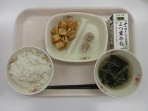 写真:10月3日中学校献立