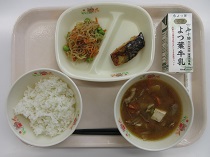 写真:12月12日中学校献立
